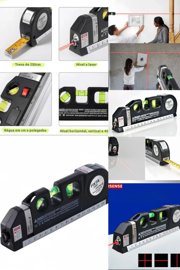 Metro y Nivel con luz Láser