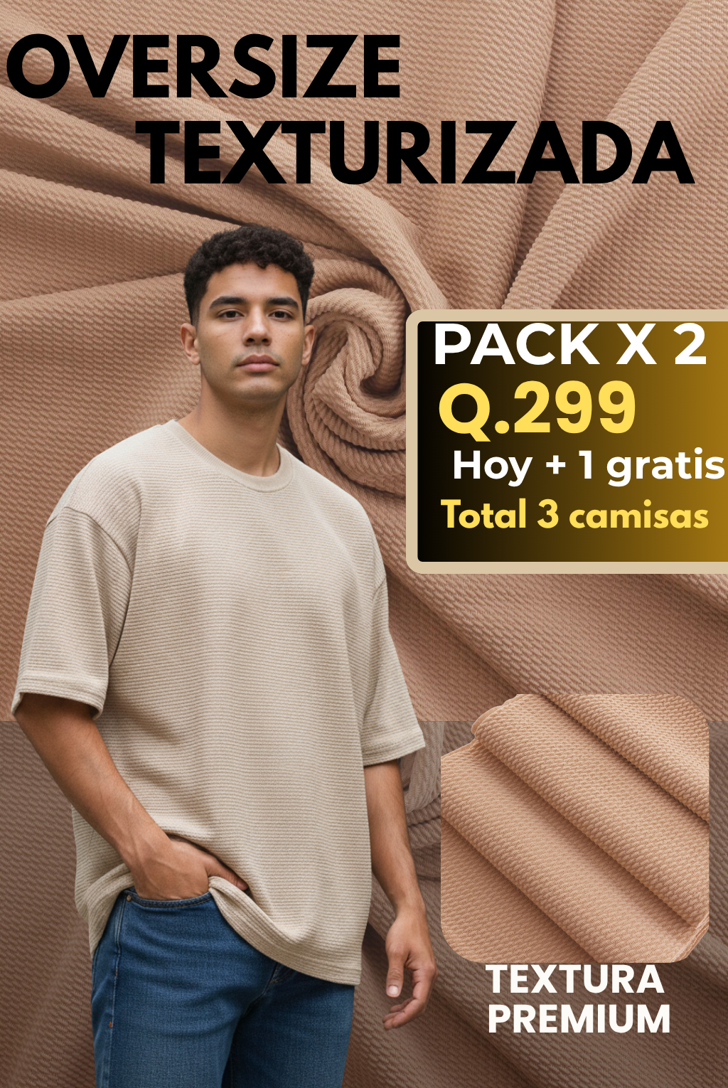 Camisa tipo camp collar - Pack promoción